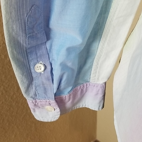 Escada Sport Long Sleeve Rainbow Button Up Shirt 40 - Picture 5 of 7